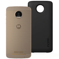 Motorola Moto Z Smartphone, Android, 5.5, 4G LTE, SIM Free, 32GB, with Incipio offGRID Power Pack Battery Mod White / Gold